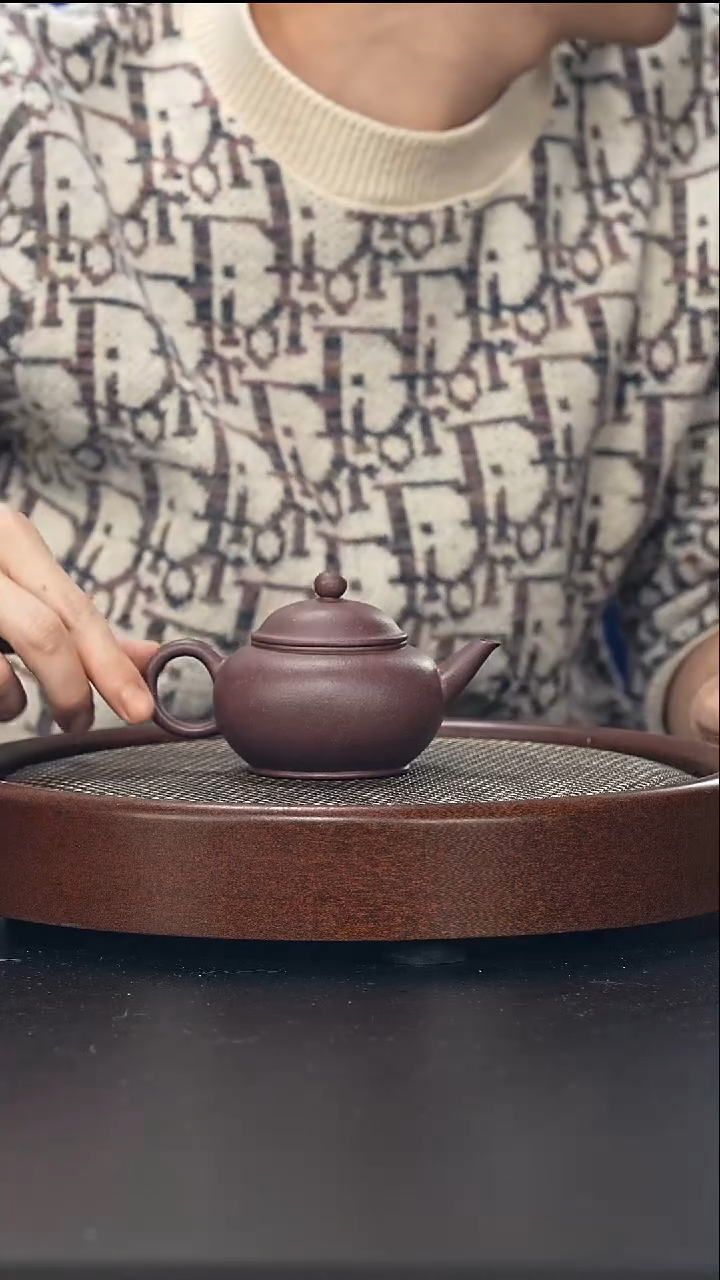 茶壶紫砂水平-紫泥-全手工无添加