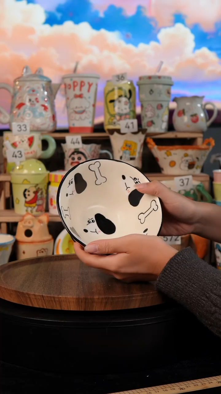 陶瓷双饮款景德镇手工手绘陶瓷