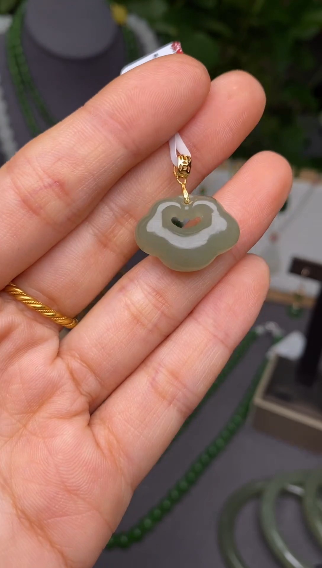 【闪购商品】和田玉颈饰银S925镶嵌fs