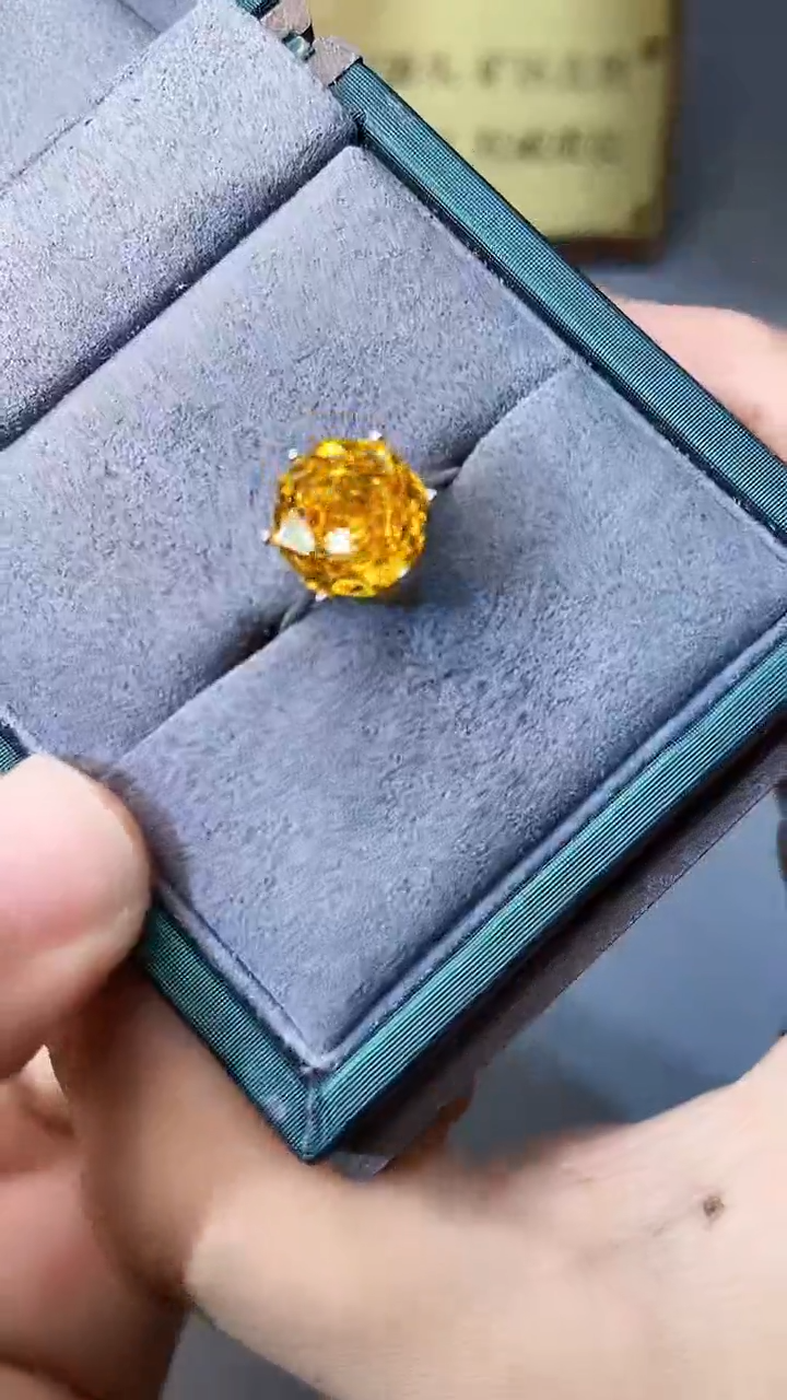【闪购商品】黄晶戒指银S925镶嵌11111