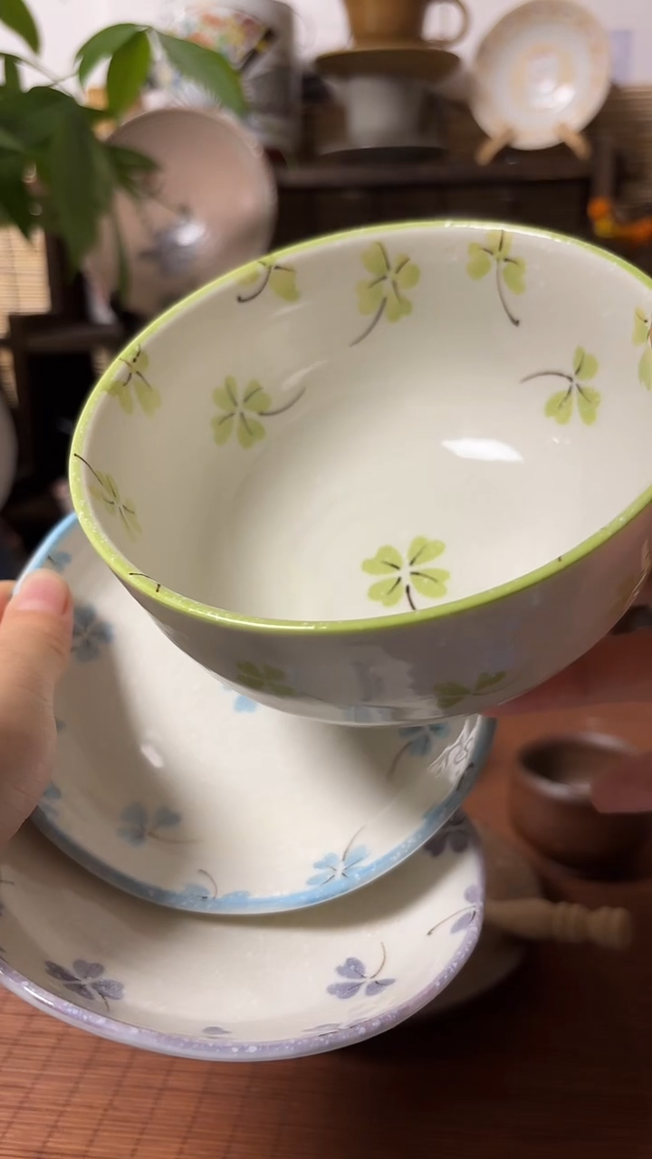 【闪购商品】瓷片喵喵家都是大漂亮2碟1碗