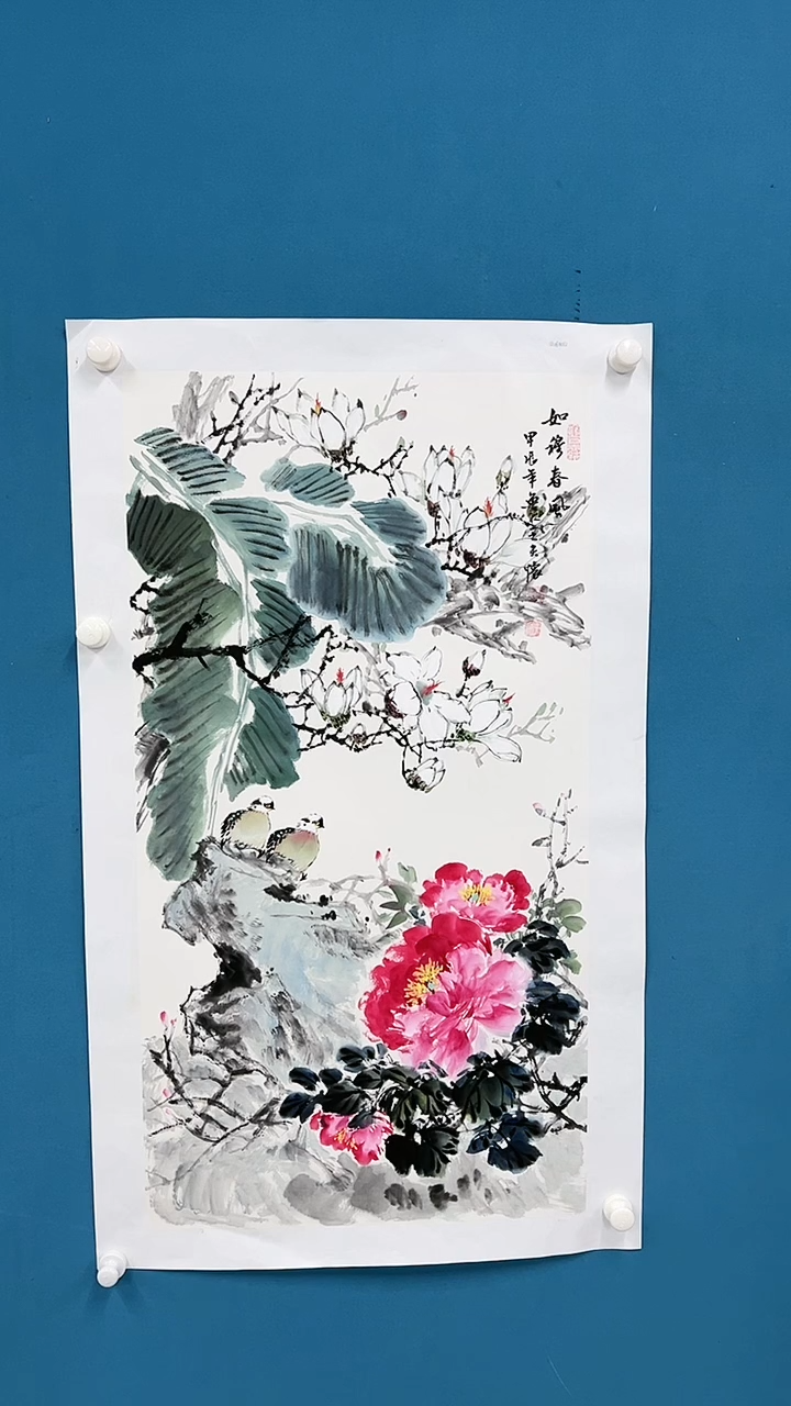 【闪购商品】国画2.11-王夫怀-三尺花鸟-46