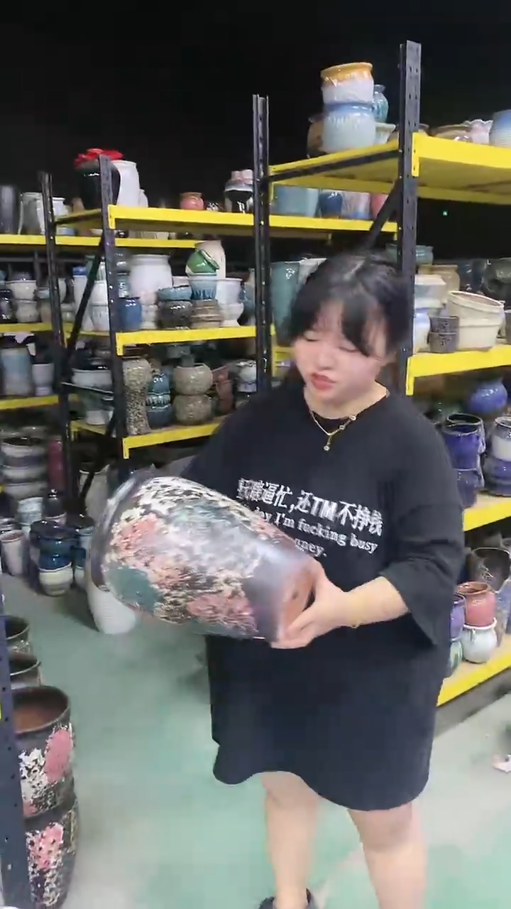 宜兴紫砂粗陶花盆