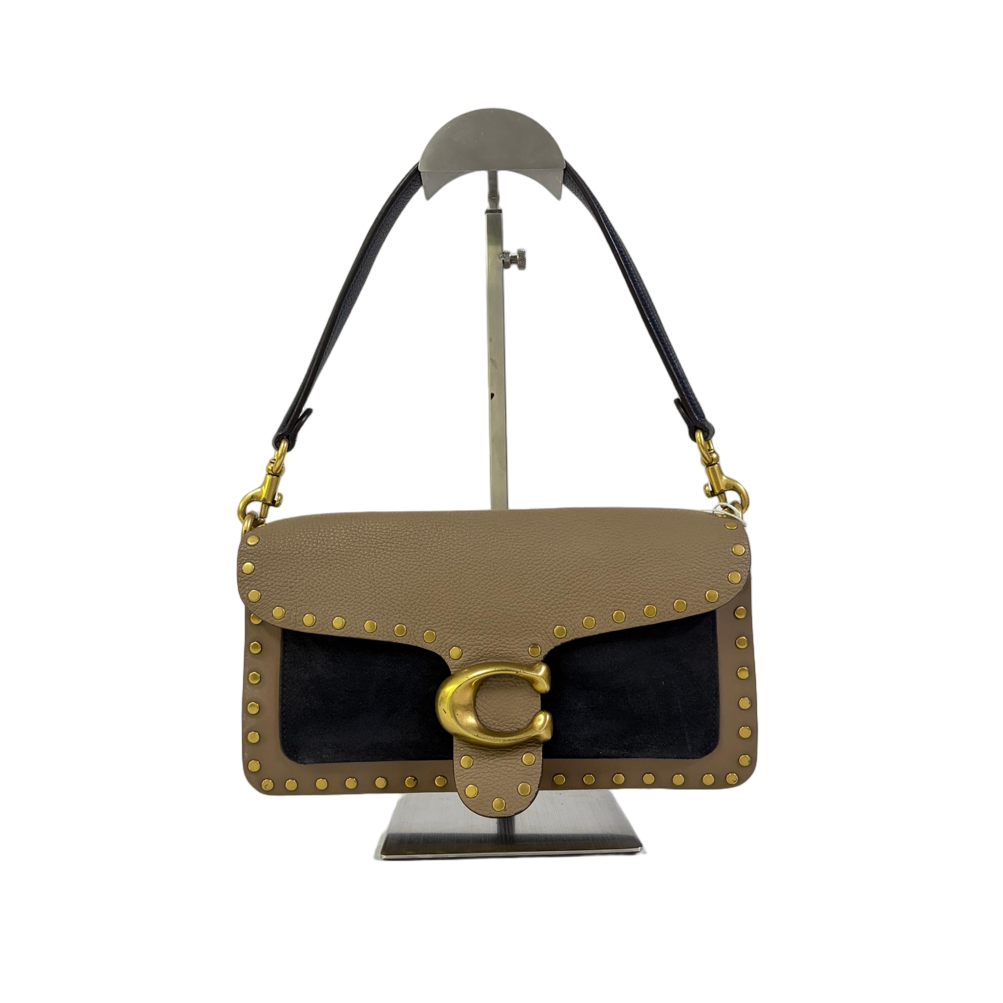 95新 COACH/蔻驰 拼色全皮单肩腋下tabby酒神包 SH-31245-A+