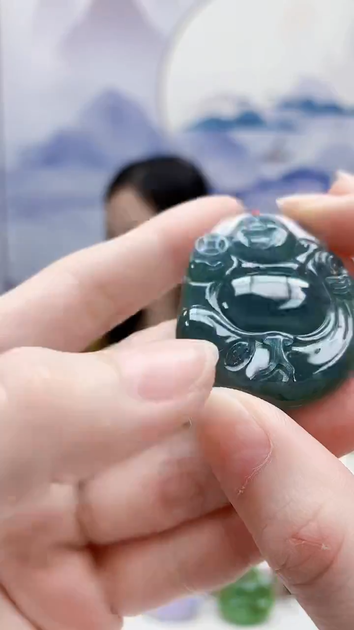 未镶嵌定制翡翠4852ry-毛货挂件28