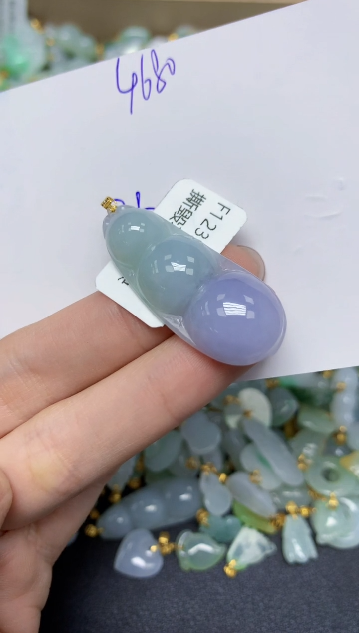 【闪购商品】翡翠颈饰18K金镶嵌天然翡翠A货