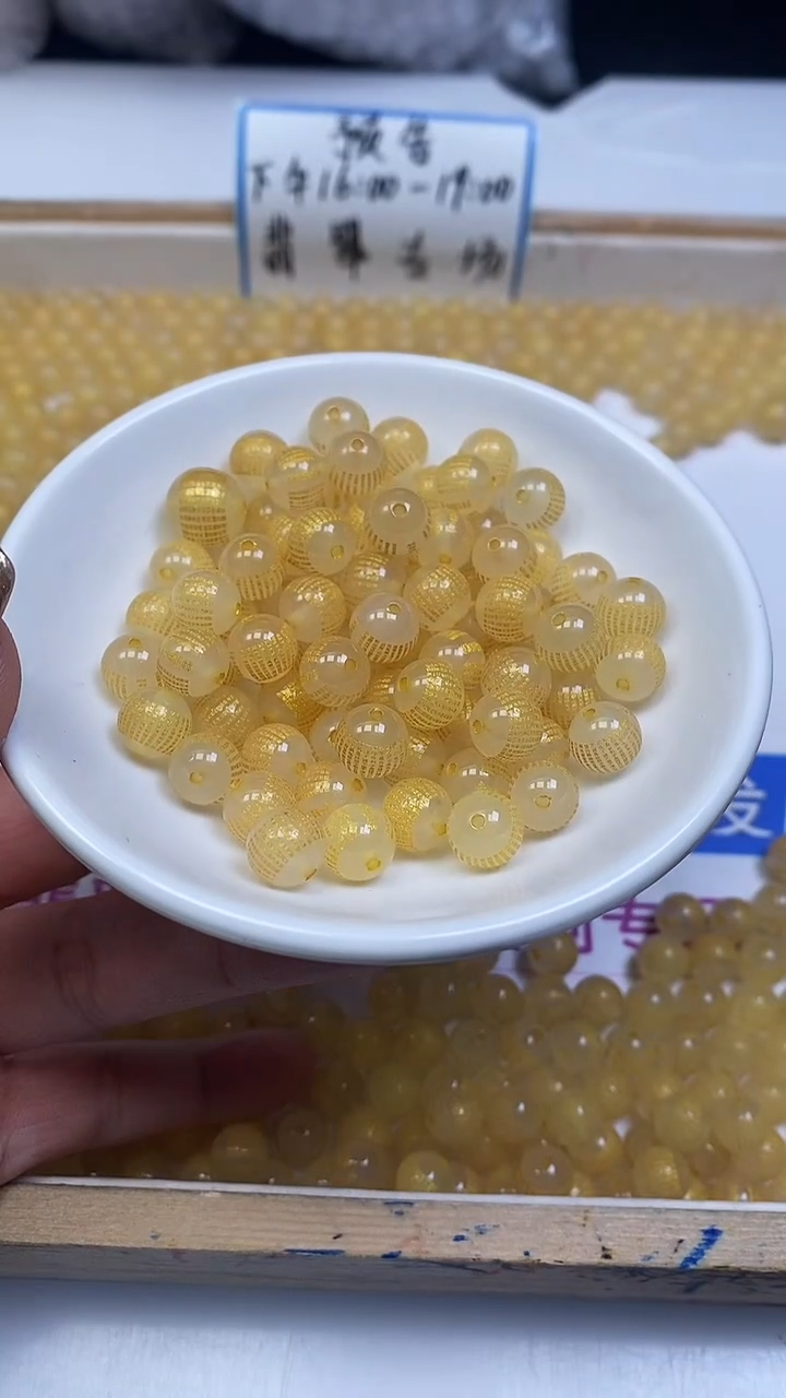 未镶嵌散珠南红玛瑙B339 荔枝冻心经8mm10个15元