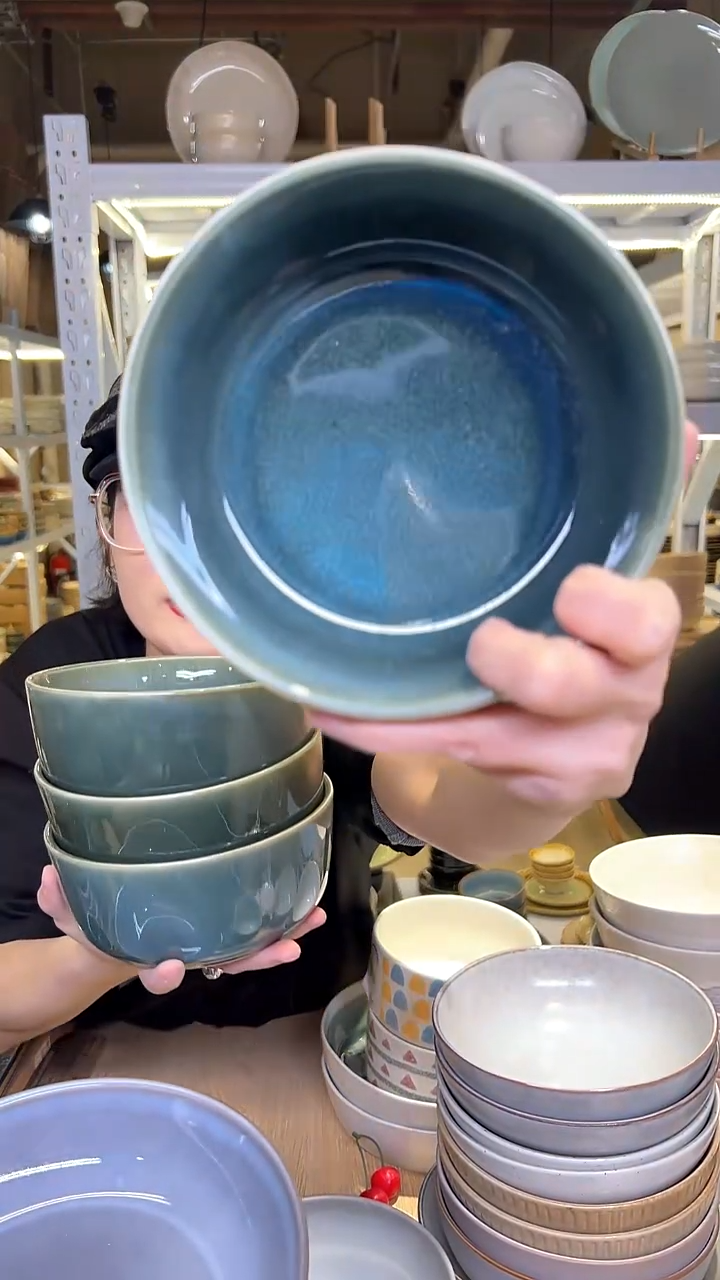 瓷281外贸尾货高温釉下彩陶瓷餐具默认微瑕