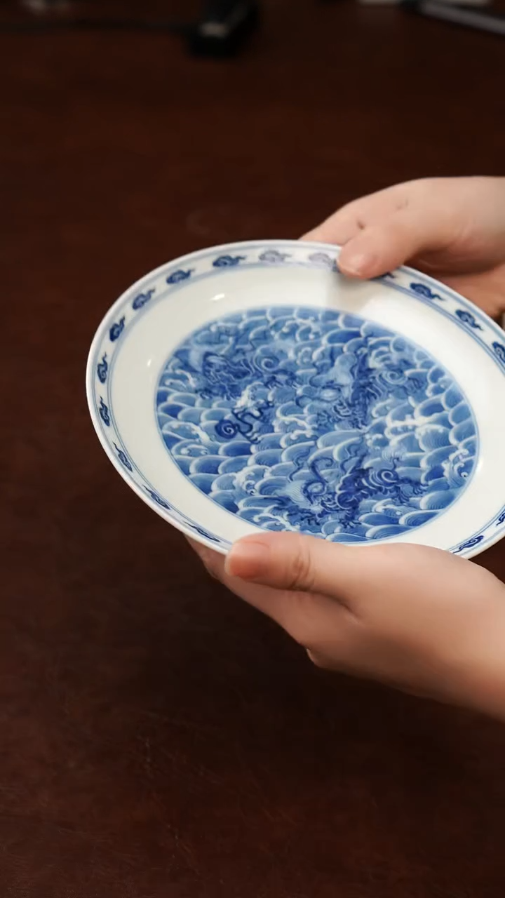 摆件陶景德镇瓷器，青花瓷手绘茶具~