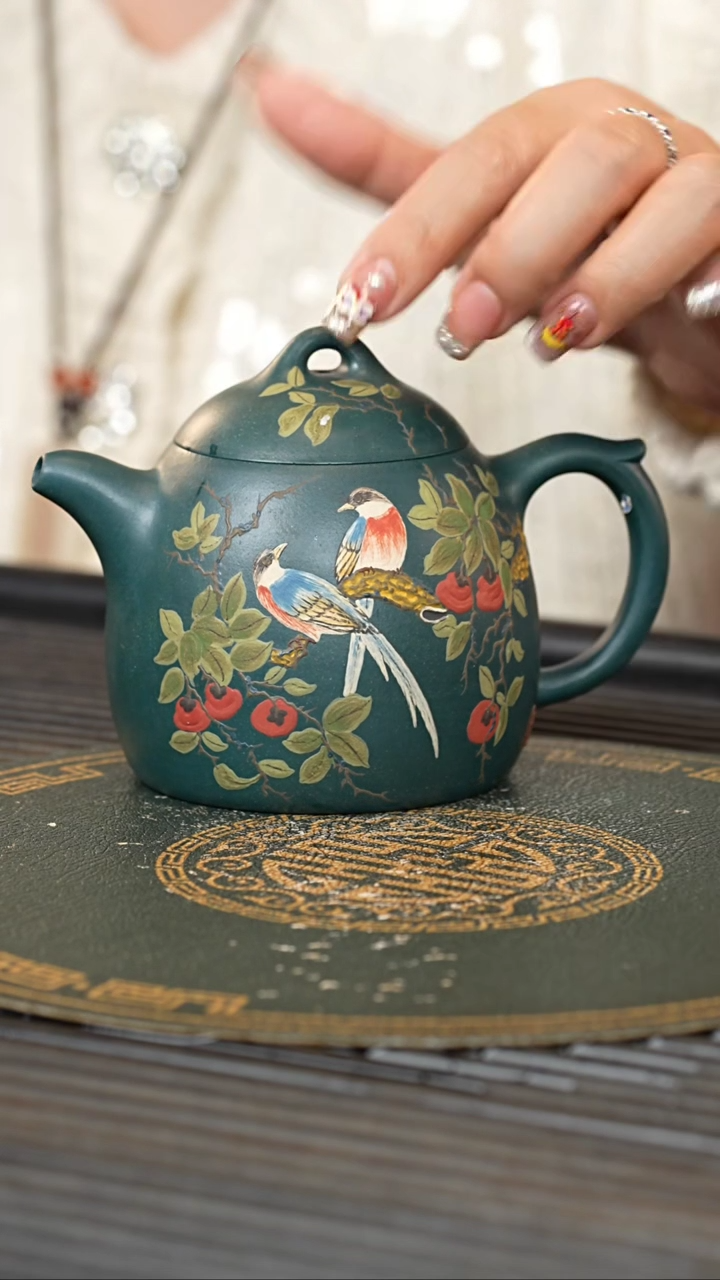 【闪购商品】紫砂茶壶YJB 绿泥 秦权 