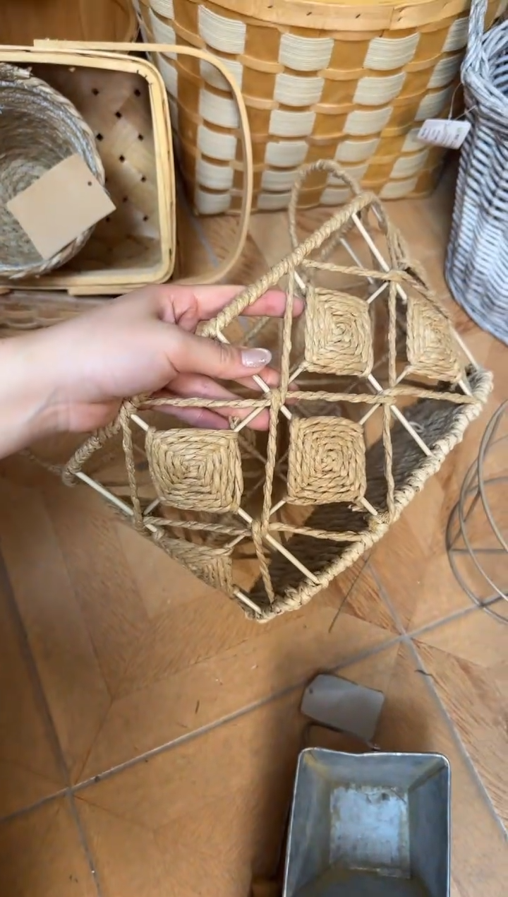 西*米微瑕捡漏椭圆纸编小筐小号
