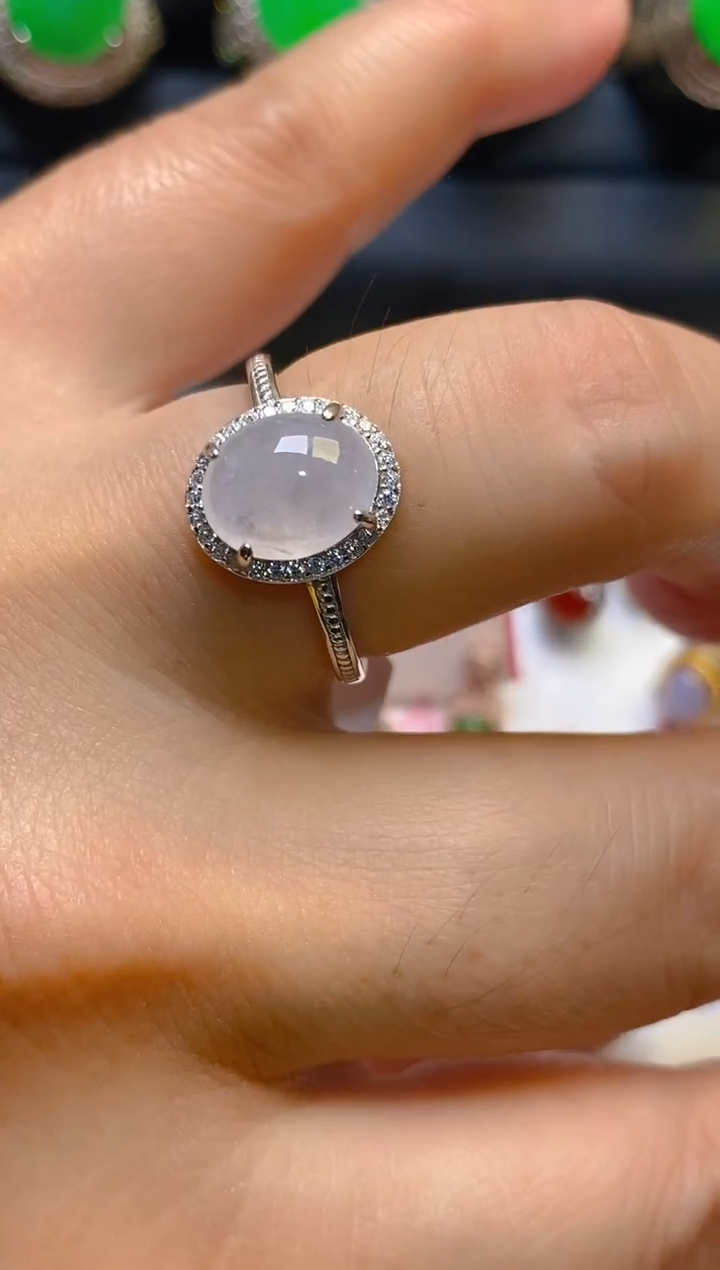 【闪购商品】翡翠耳饰银S925镶嵌天然A货翡翠1