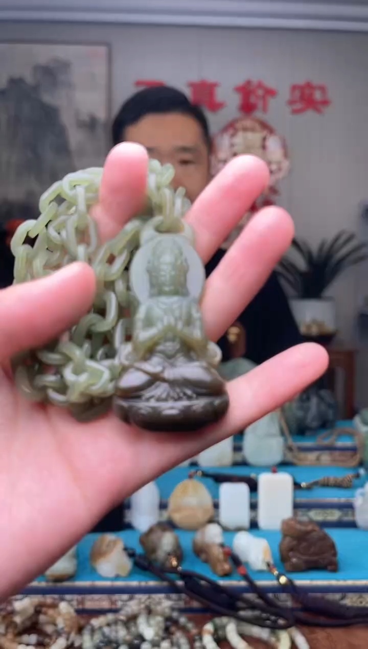 和田玉未镶嵌挂件1