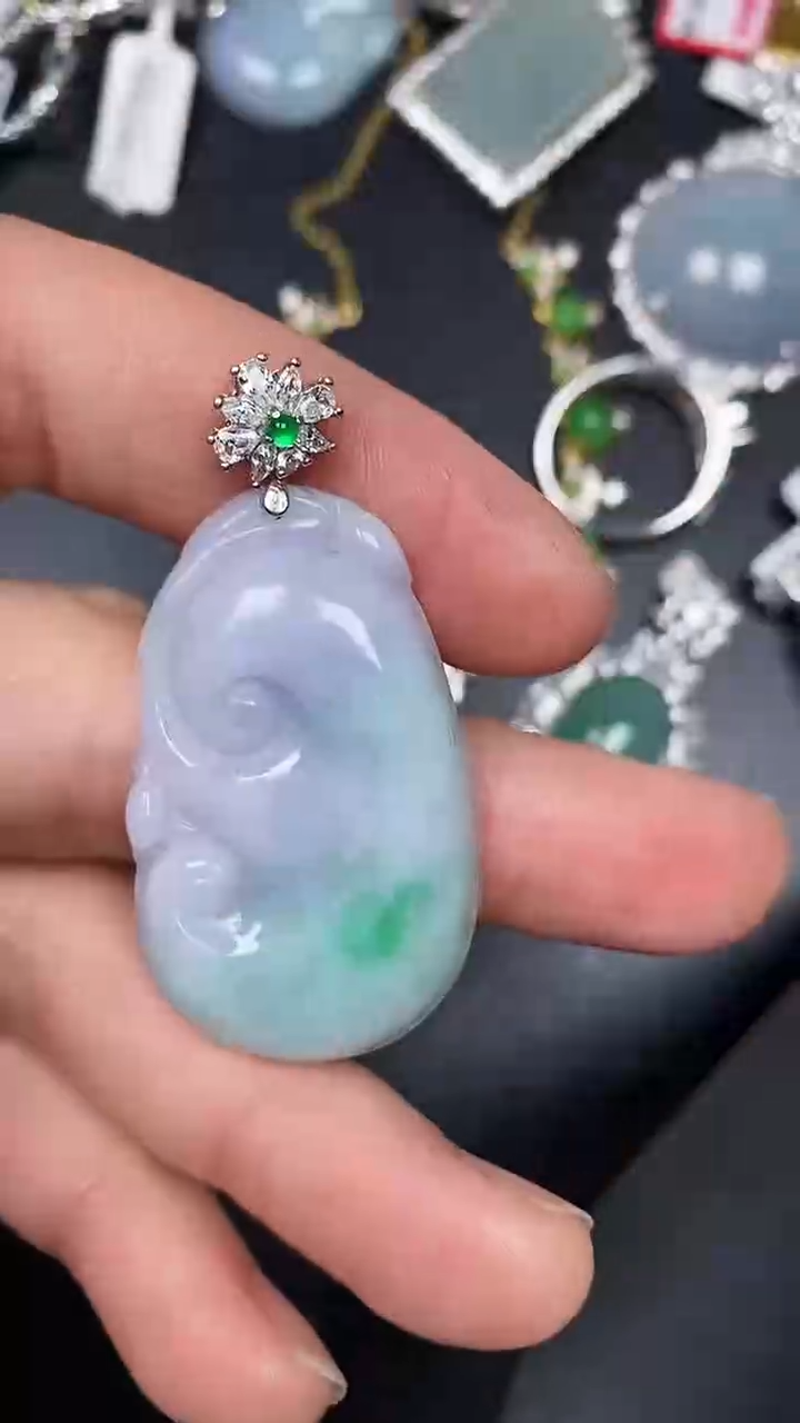 银S925镶嵌戒指翡翠1970