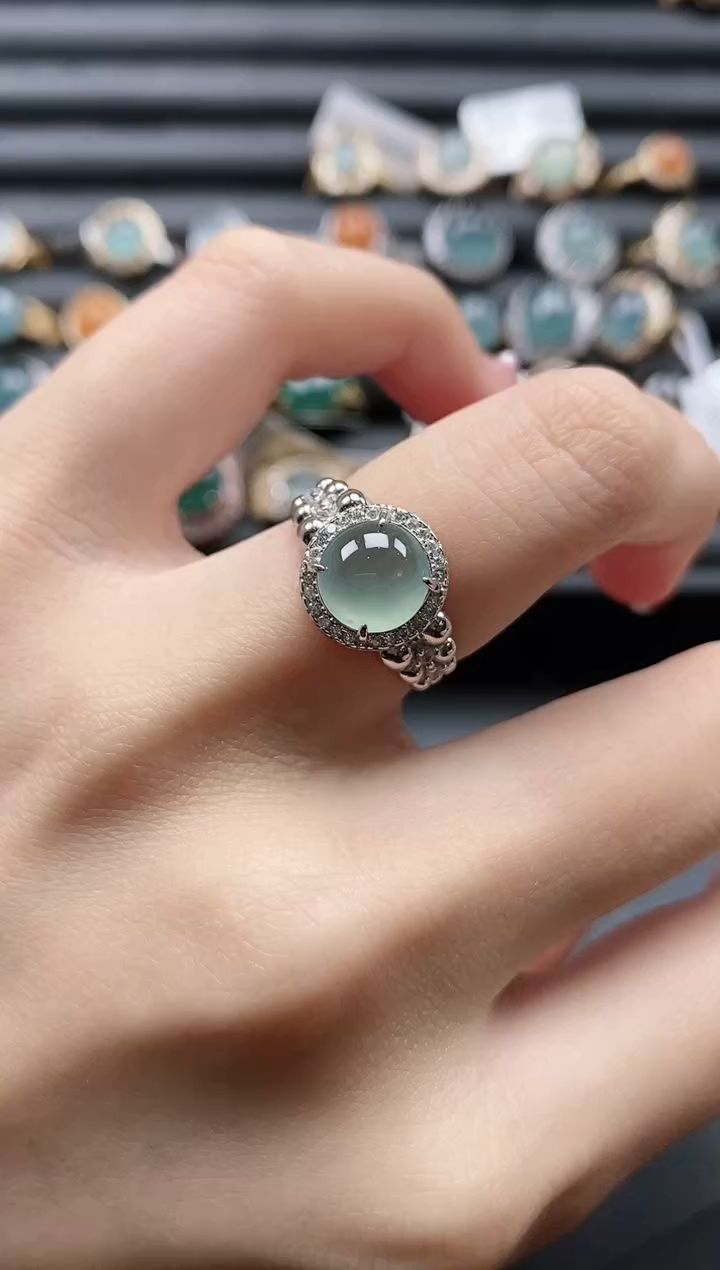 【闪购商品】翡翠戒指银S925镶嵌1111