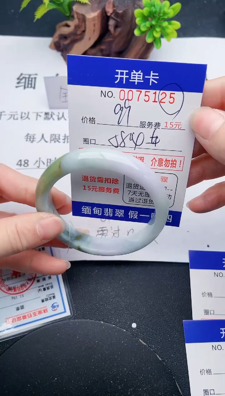 【闪购商品】翡翠手镯未镶嵌25天然翡翠A货