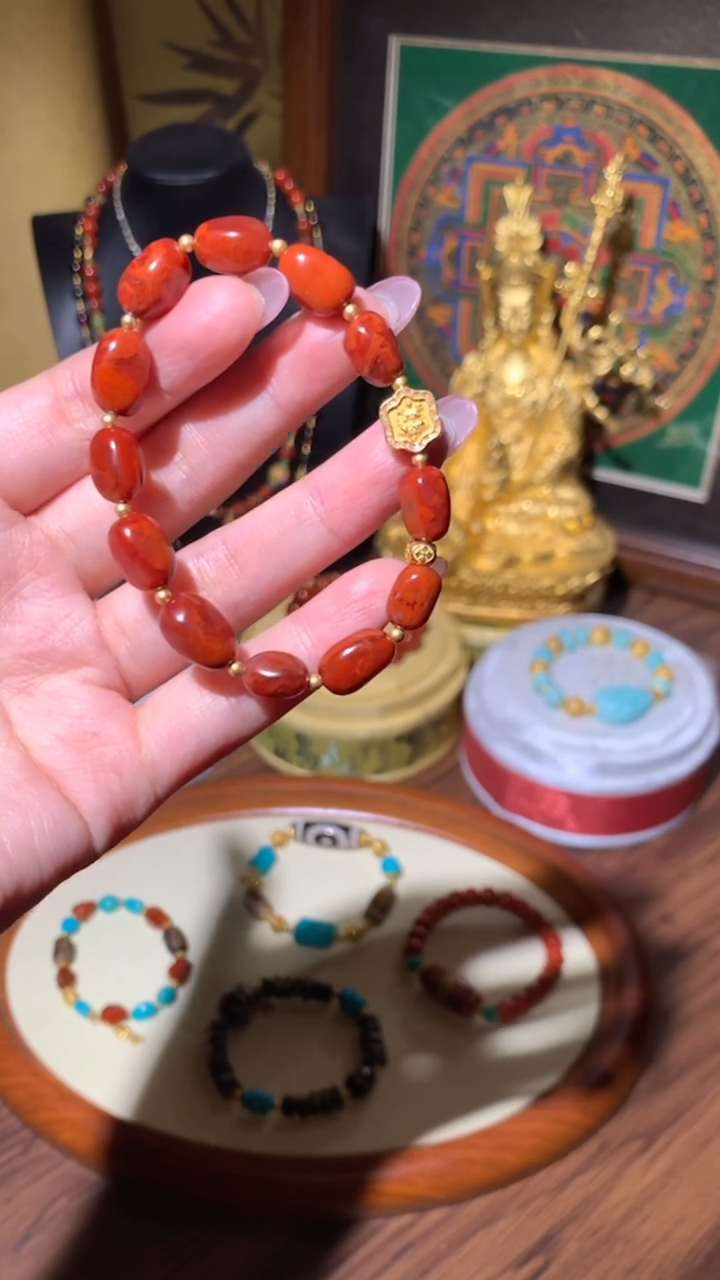 【闪购商品】南红玛瑙手串未镶嵌手串18K