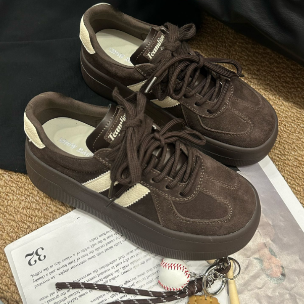 早秋厚底德训鞋拼色休闲松糕底板鞋