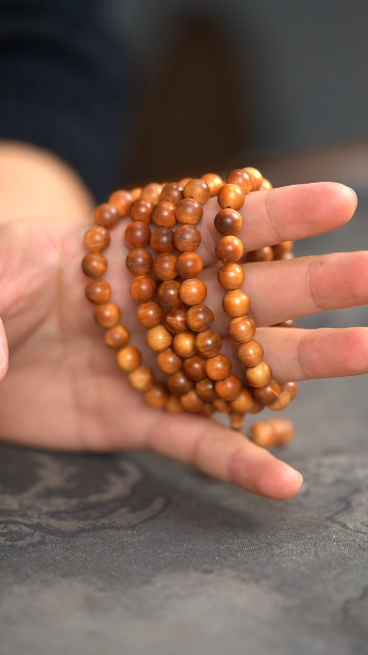 【闪购商品】柏木（崖柏）手串/手链陈化红油料0.8*108圆珠多圈