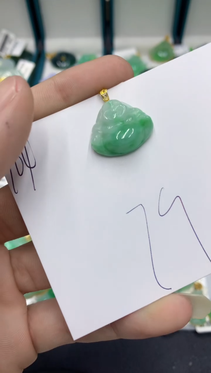 【闪购商品】翡翠颈饰18K金镶嵌翡翠