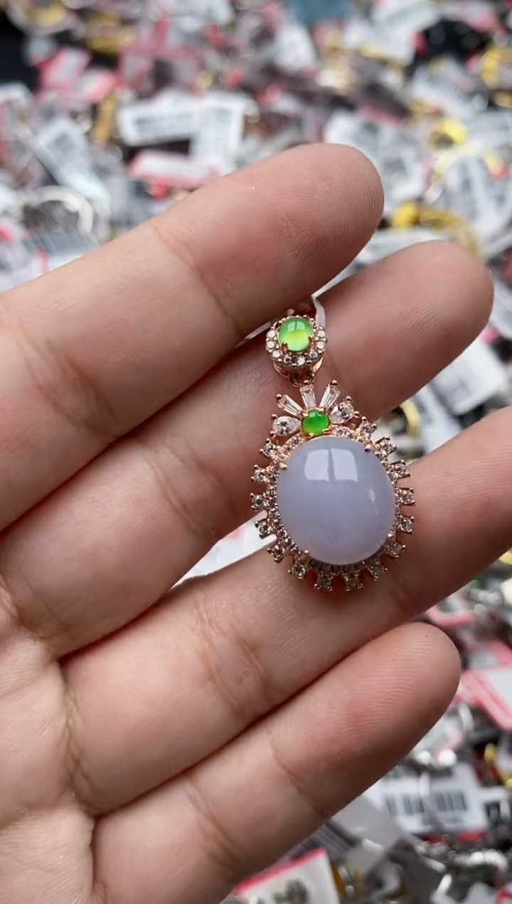 【闪购商品】翡翠戒指银S925镶嵌77777---6