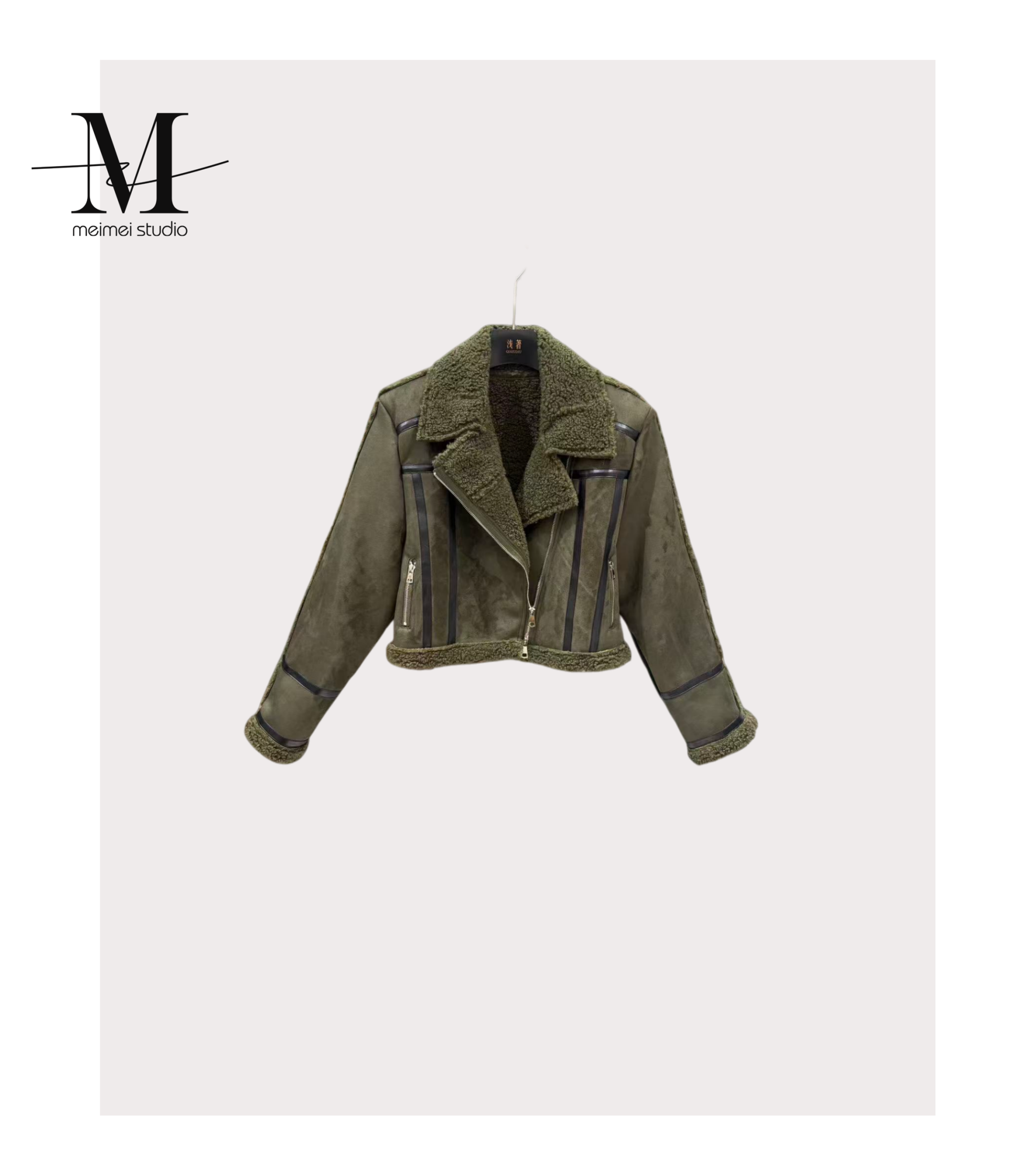 MEIMEI STUDIO冬季设计师潮流时尚百搭羊羔毛外套1031-31070724  