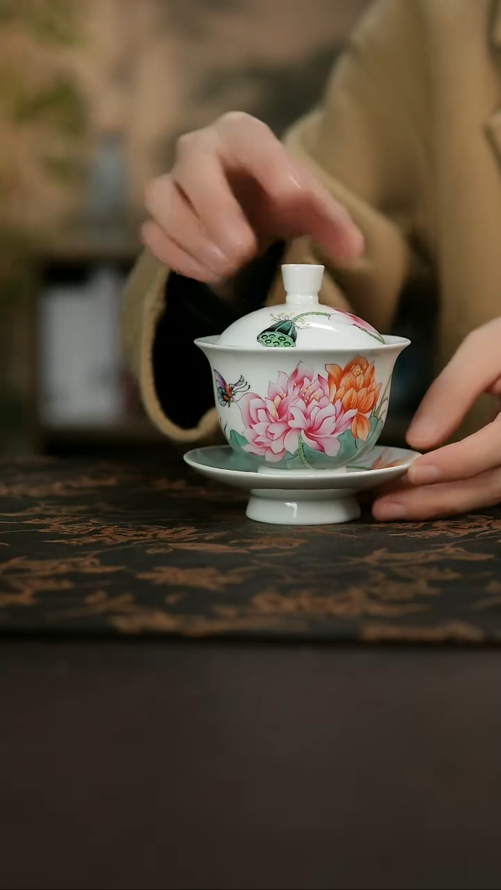 景德镇陶瓷杯碗柴烧多人