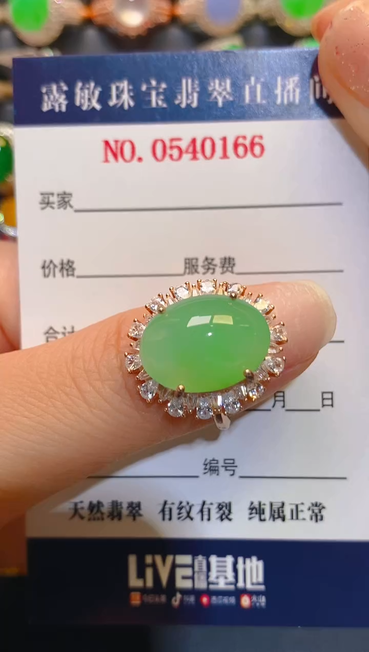 银S925镶嵌翡翠耳饰天然