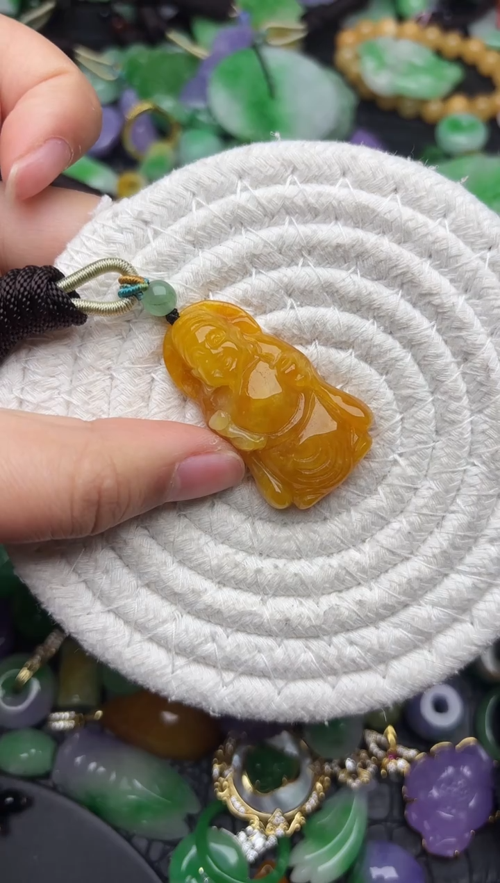 颈饰未镶嵌翡翠缅甸翡翠吊坠