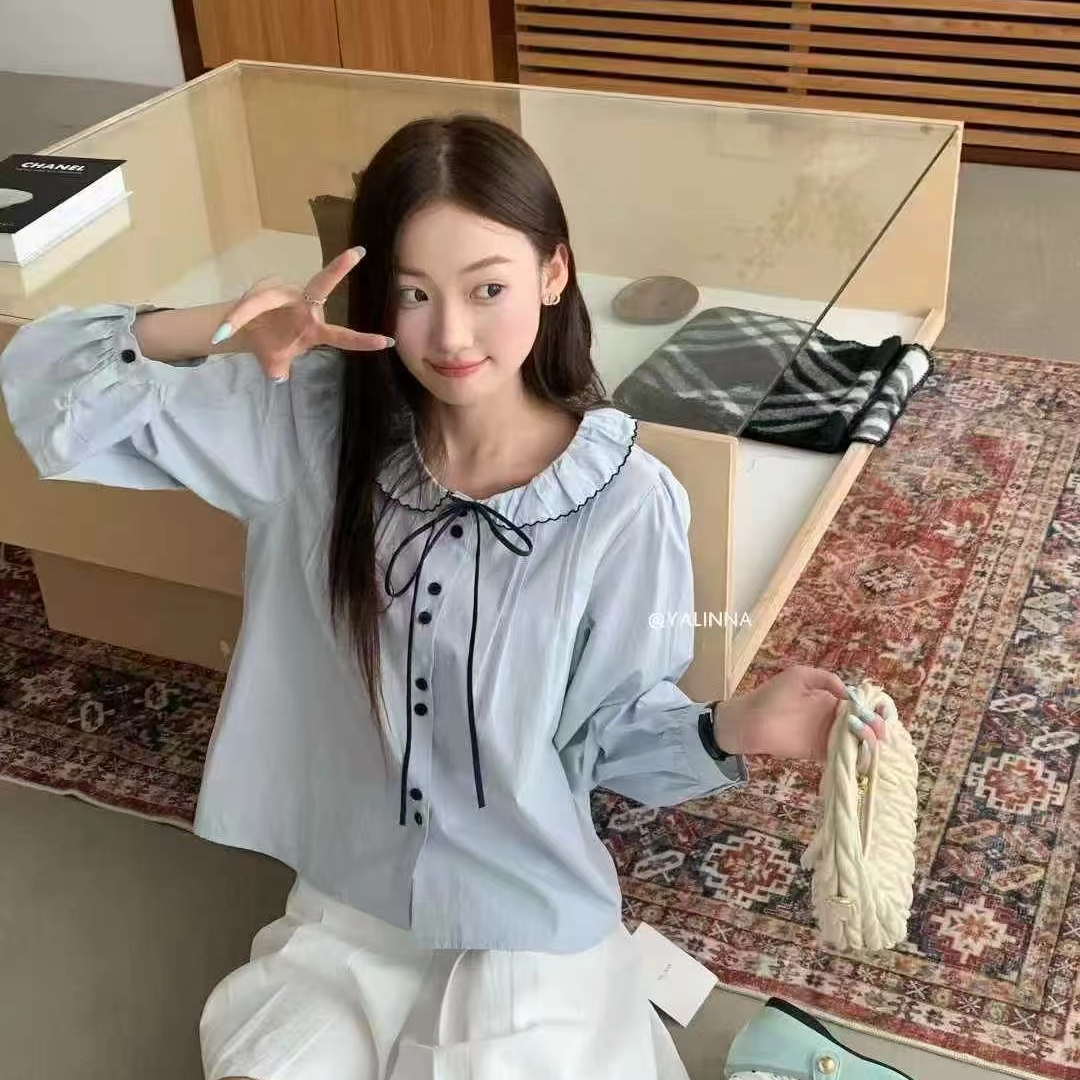 【301-400】上新 秋季显白显瘦甜美衬衫女过款链接