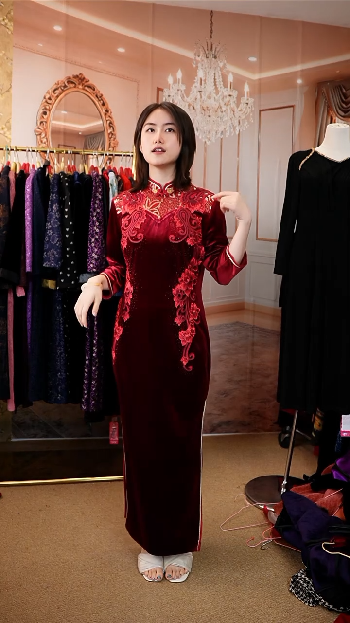 挂脖款好看的连衣裙 10