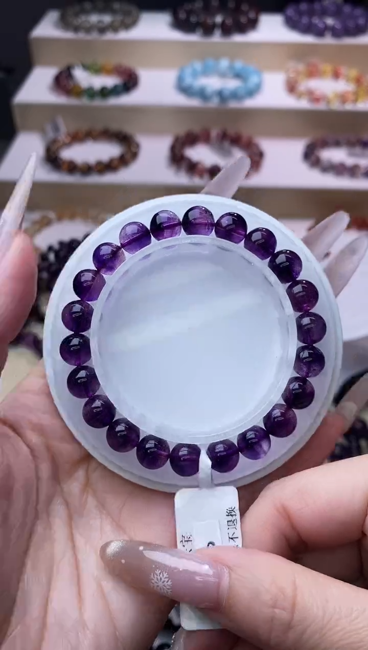 【闪购商品】水晶手链未镶嵌紫超七8m+