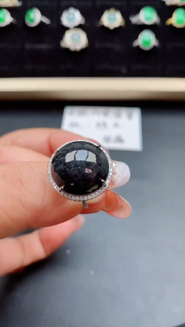 【闪购商品】翡翠戒指银S925镶嵌05800