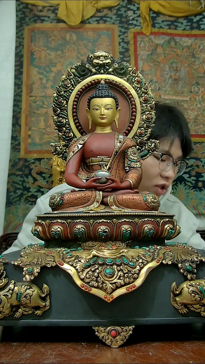 北**生铜像造像收藏铜像造像收藏阿弥陀佛