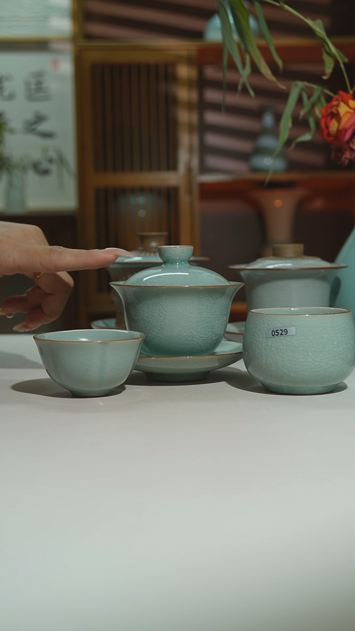 杯冰花元宝盖碗安全包装加冰花杯