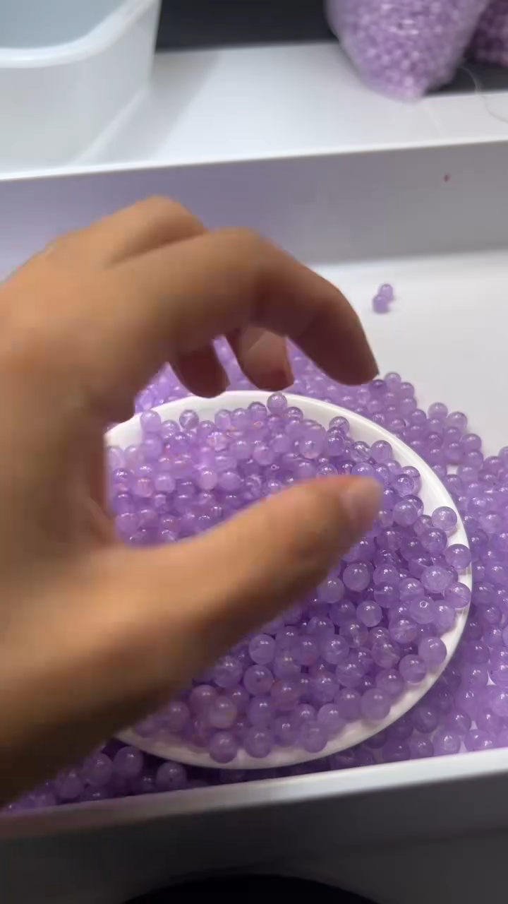 颈饰未镶嵌水晶w422紫*锂*灰6mm*10颗