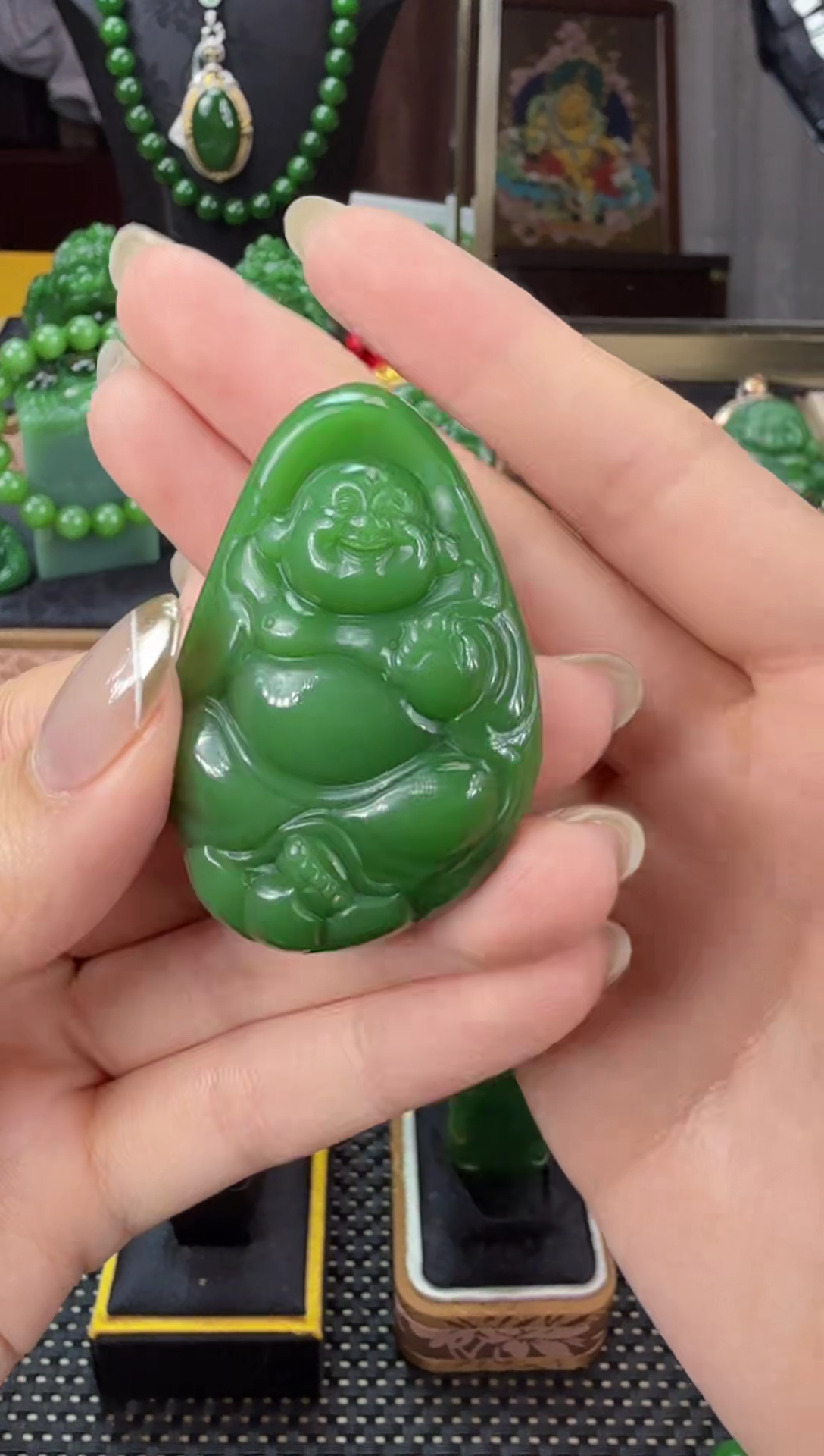 【闪购商品】和田玉（碧玉）吊坠(不含链)未镶嵌