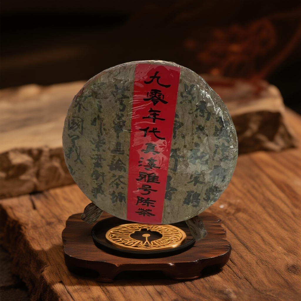 90年代【真淳雅号陈茶】百年号级普洱茶生茶340g/饼