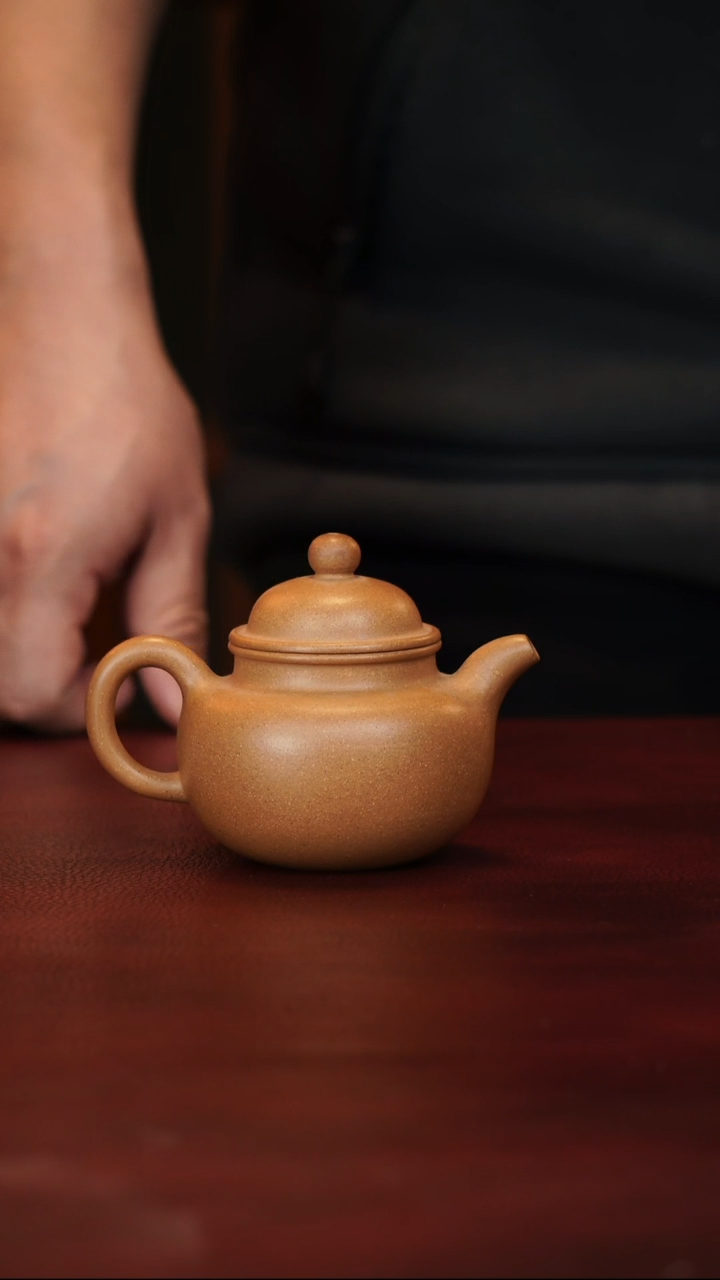 茶壶紫砂金国东--手工--掇球