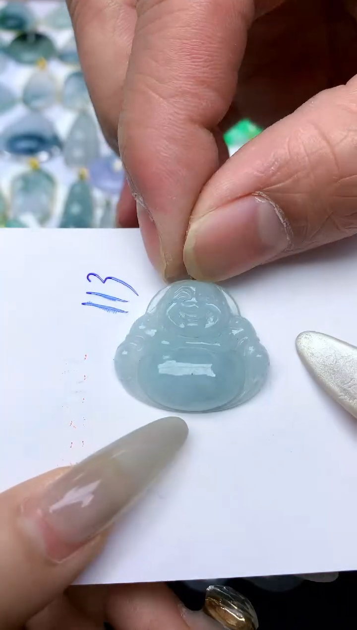 【闪购商品】翡翠颈饰18K金镶嵌天然A货翡翠