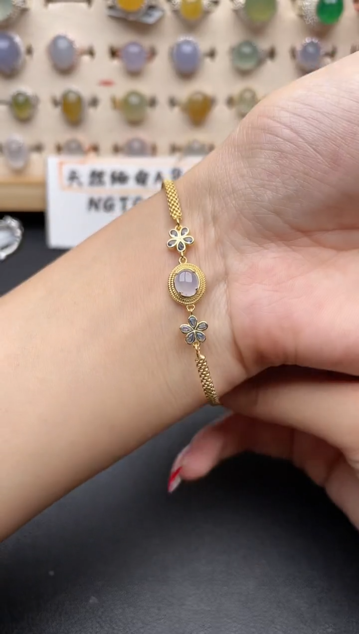 【闪购商品】翡翠戒指银S925镶嵌一物一证一礼盒