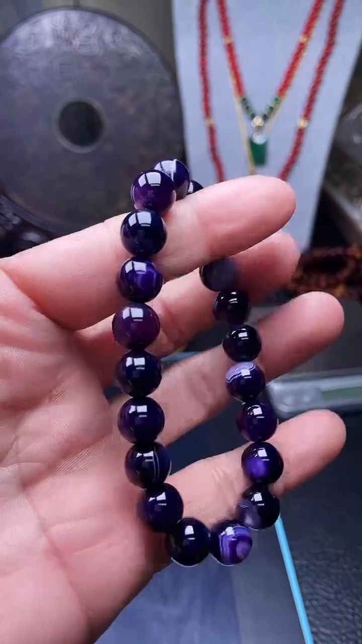 未镶嵌手串玛瑙/玉髓天然珠宝紫龙醇【多样性拍一发一】
