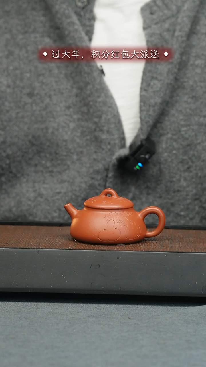 【闪购商品】紫砂茶壶五堂 纳瓢-刻