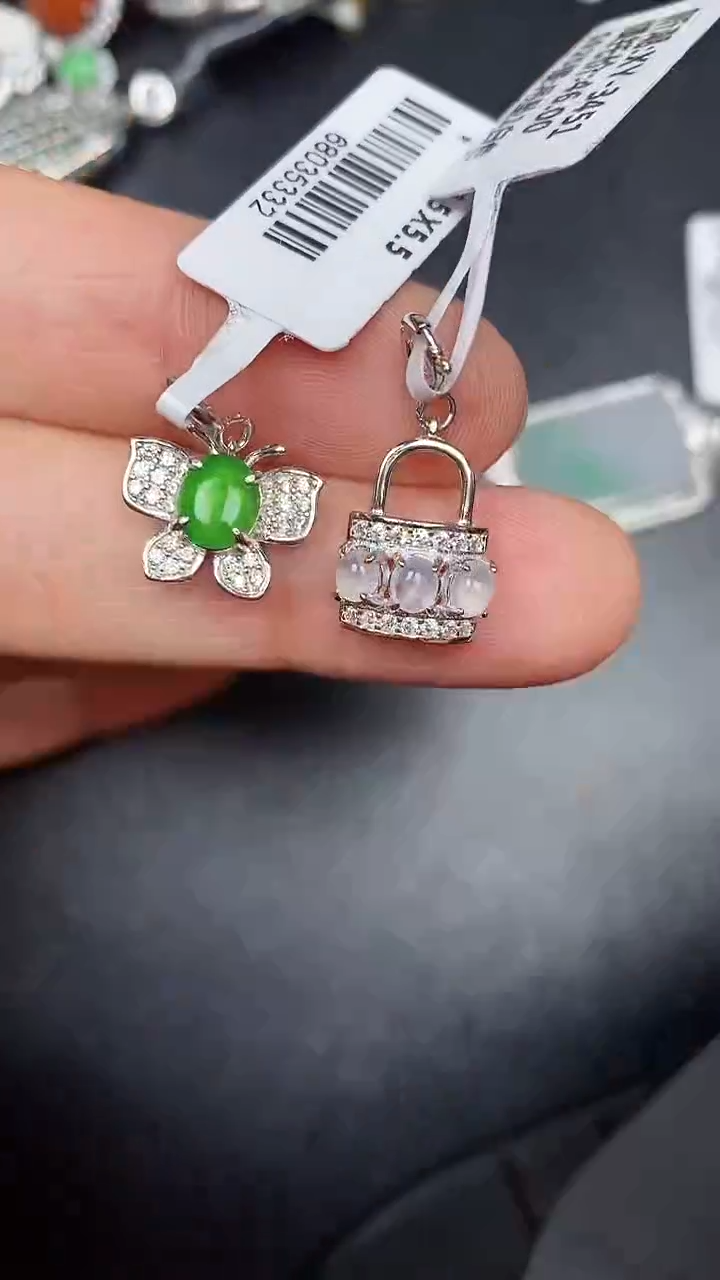 银S925镶嵌戒指翡翠3260