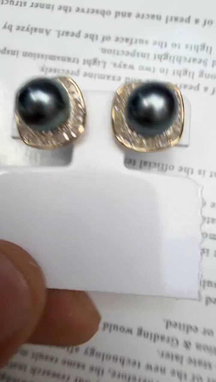 银S925镶嵌耳饰海水珍珠耳钉