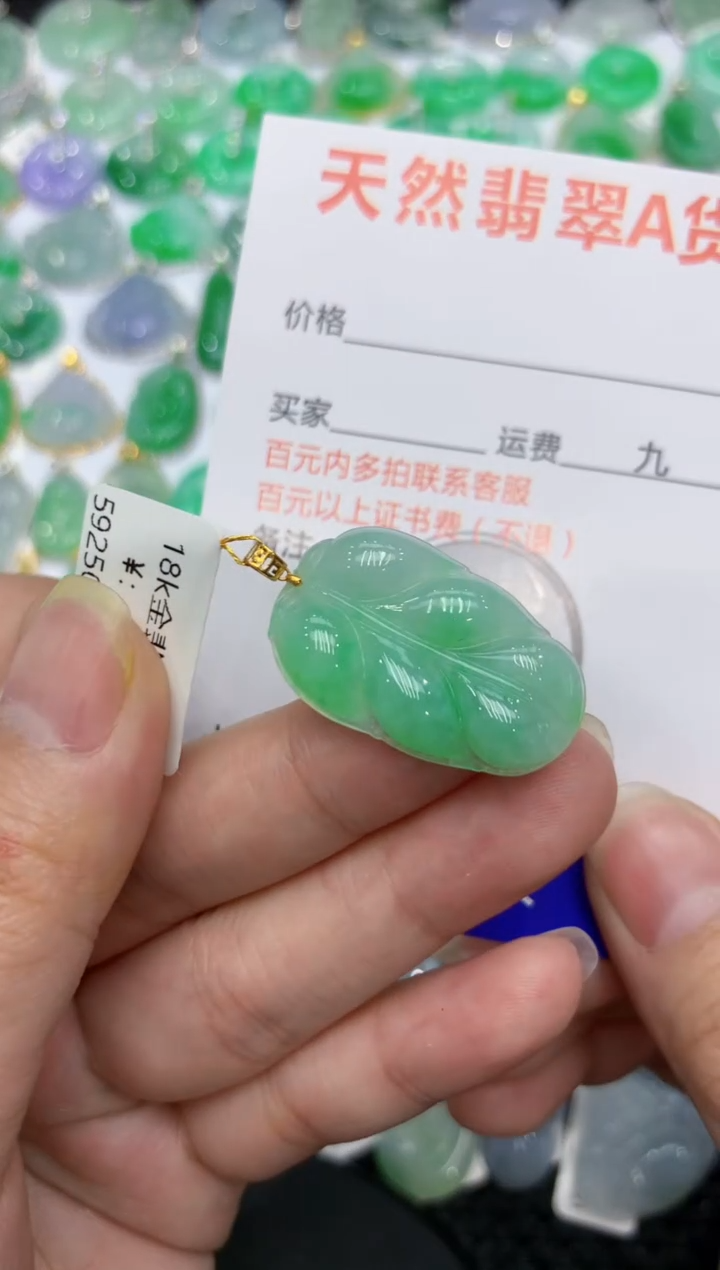 【闪购商品】翡翠颈饰18K金镶嵌 111111111111