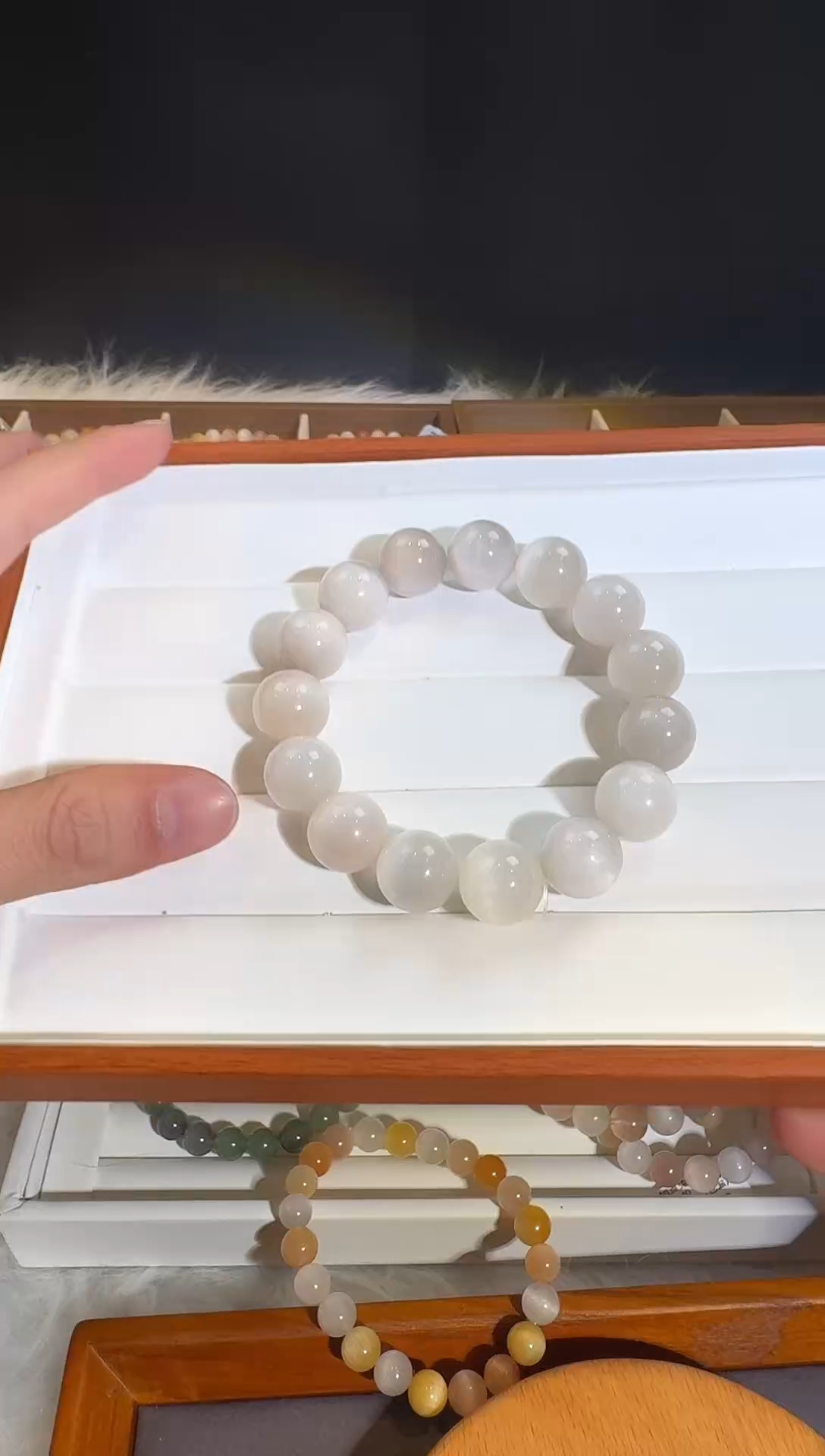 未镶嵌手链水晶兔毛手链6号链接 卡15m+