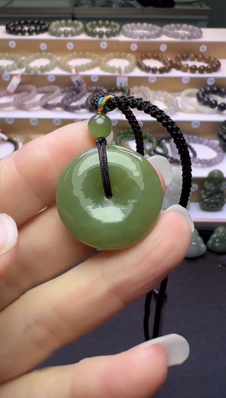 颈饰未镶嵌和田玉78号链接微包容约卡25*7