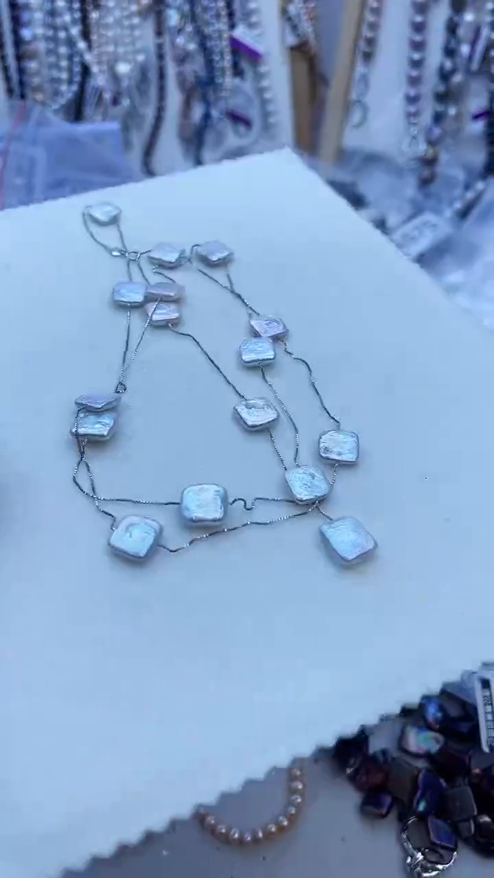 【闪购商品】淡水珍珠项链银S925镶嵌818