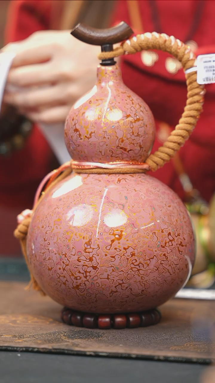 【闪购商品】WD211漆艺酒葫芦不包手串及旋转底座